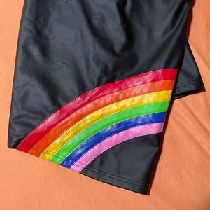 Delia’s Faux Leather Rainbow Pride Skirt 3XL